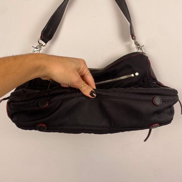MZ Wallace Hayley Shoulder Bag Black w/ Red Trim - Picture 5 of 8